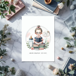 Tarjeta De Agradecimiento "Nuestro próximo capítulo" Baby Shower con temas d