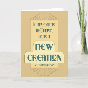 Tarjeta De Agradecimiento Nueva creación en Cristo — 2 cartas Corinthians 5: