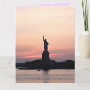 TARJETA DE AGRADECIMIENTO NUEVA YORK STATUE LIBERTY BIRTHDAY BIG GREETING CA