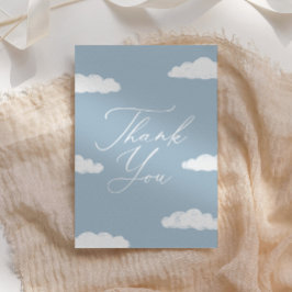 Tarjeta De Agradecimiento Nueve Baby Shower de Blue Cloud