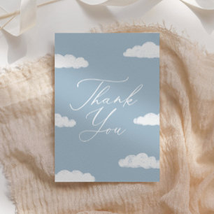 Tarjeta De Agradecimiento Nueve Baby Shower de Blue Cloud