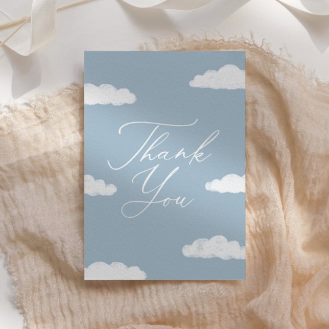 Tarjeta De Agradecimiento Nueve Baby Shower de Blue Cloud (Subido por el creador)