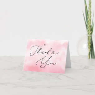 Tarjeta De Agradecimiento Nueve Baby Shower de nube rosa