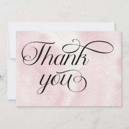 Tarjeta De Agradecimiento Nueve nubes nine rosa acuarela moderna