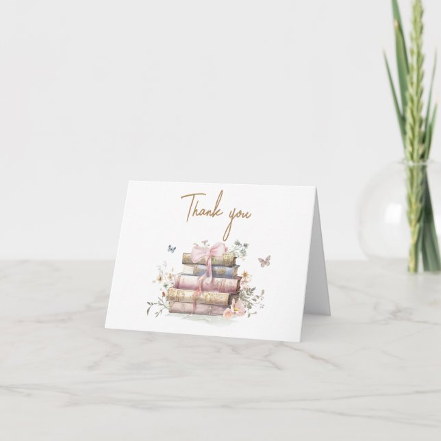 Tarjeta De Agradecimiento Nuevo capítulo inicia Baby Shower de storybook (Anverso)