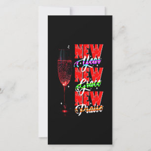Tarjeta De Agradecimiento Nuevo elogio de Grace de Año Nuevo