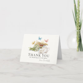 Tarjeta De Agradecimiento Nuevo libro de capítulos mariposa floral Baby Show