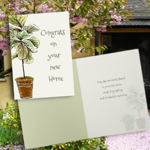 Tarjeta De Agradecimiento Nuevo Mensaje De Fiddleleaf Fig