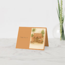 Tarjeta De Agradecimiento Número de la tabla de bodas de Indian Courtyard De