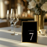 Tarjeta De Agradecimiento Número de mesa Minimalista moderna en blanco y neg<br><div class="desc">Ayude a sus huéspedes a encontrar su camino con estas tarjetas de números de tabla de doble cara. Diseñado para coordinar con para la colección de invitaciones a bodas "Pure". Para cambiar detalles, haga clic en "Detalles". Para mover el texto o cambiar el tamaño, la fuente o el color, haga...</div>