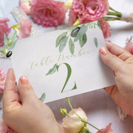 Tarjeta De Agradecimiento Número de sucursal de hojas de oliva toscanas mode