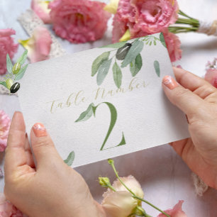 Tarjeta De Agradecimiento Número de sucursal de hojas de oliva toscanas mode
