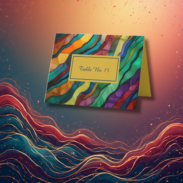 Tarjeta De Agradecimiento Número de tabla de bodas de destino africano opule (Subido por el creador)