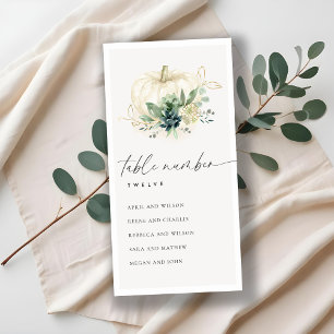 Tarjeta De Agradecimiento Número de tabla de la tabla de la tabla de asiento