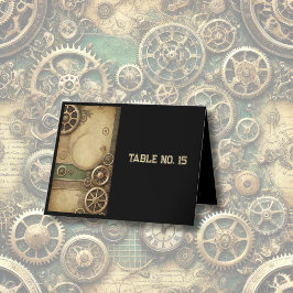 Tarjeta De Agradecimiento Número de tabla del Boda de los engranajes de vapo