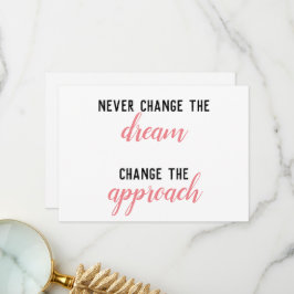 Tarjeta De Agradecimiento Nunca cambiar el sueño