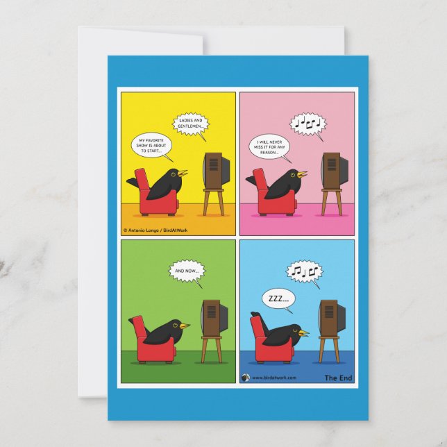 Tarjeta De Agradecimiento Nunca dormiré cómico (Anverso)