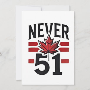 Tarjeta De Agradecimiento Nunca el 51° Canadá gracioso no está en venta libr