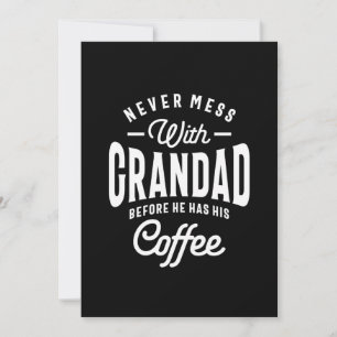 Tarjeta De Agradecimiento Nunca Se Mueva Con El Abuelo Antes Del Café