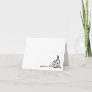 Tarjeta De Agradecimiento Nupcial gracias cardar
