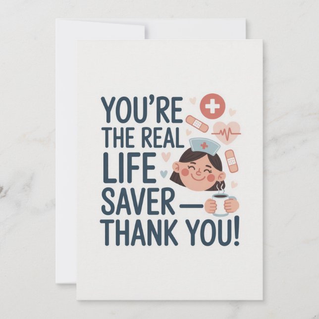 Tarjeta De Agradecimiento Nurse Thank You Card (Anverso)