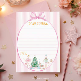 Tarjeta De Agradecimiento Nutcracker Pink Bow Birthday Time Capsule Card