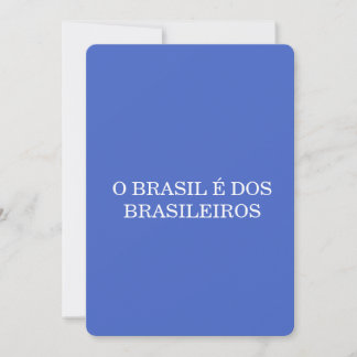 Tarjeta De Agradecimiento O Brasil é dos Brasileiros Patriota Brasileño