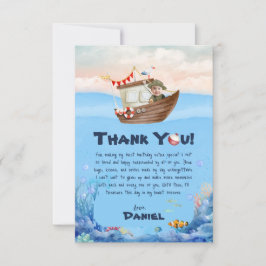 Tarjeta De Agradecimiento O-fish-ally One Fishing Flat Thank You Card