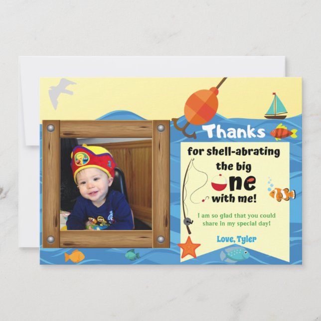 Tarjeta de agradecimiento O-Fish-ally One Photo (Anverso)