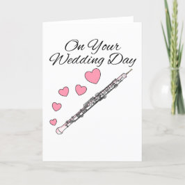 Tarjeta De Agradecimiento Oboe Boda Card Oboist Woodwind Music