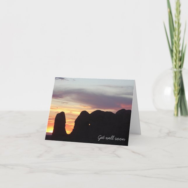 Tarjeta De Agradecimiento Obtener bien pronto carta - Arches (Anverso)