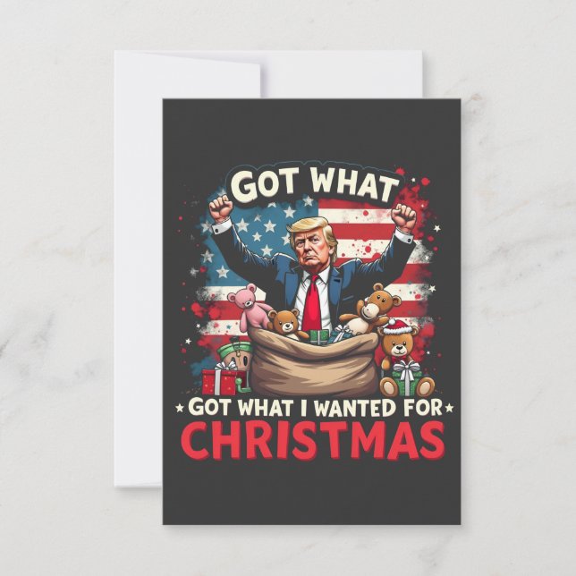 Tarjeta De Agradecimiento Obtuve Lo Que Quería De Los Navidades Trump Santa (Anverso)