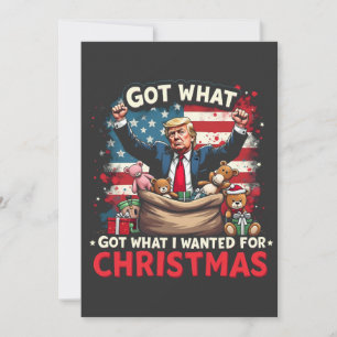Tarjeta De Agradecimiento Obtuve Lo Que Quería De Los Navidades Trump Santa