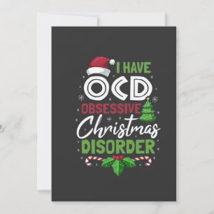 Tarjeta De Agradecimiento Ocd Navidades obsesivos desordenan Navidad