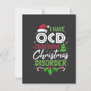 Tarjeta De Agradecimiento Ocd Navidades obsesivos desordenan Navidad