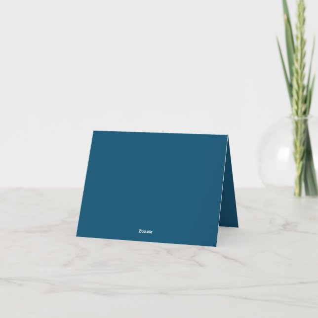 Tarjeta de agradecimiento Ocean Blue, Regal Blue F (Reverso)
