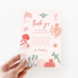 Tarjeta De Agradecimiento Ocean Chica Baby Shower