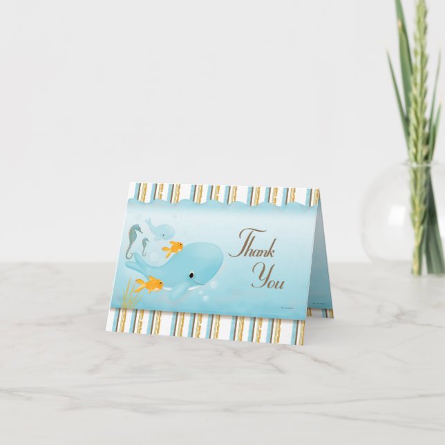 Tarjeta De Agradecimiento Ocean full of Thanks (Anverso)
