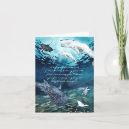 Tarjeta De Agradecimiento Océano de ballena de Beluga | Foto Gracias
