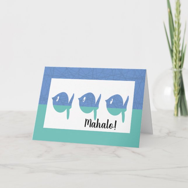 Tarjeta De Agradecimiento Océano Hawái (Anverso)