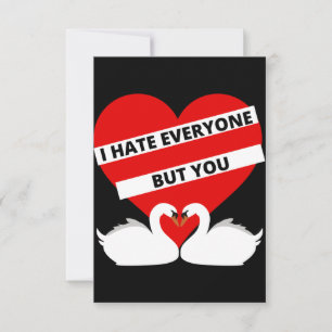 Tarjeta De Agradecimiento Odio A Todos Pero A Ti