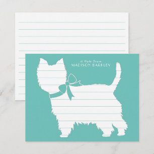 Tarjeta De Agradecimiento Oeste de Tierras Altas Terrier Perro Cachorro West