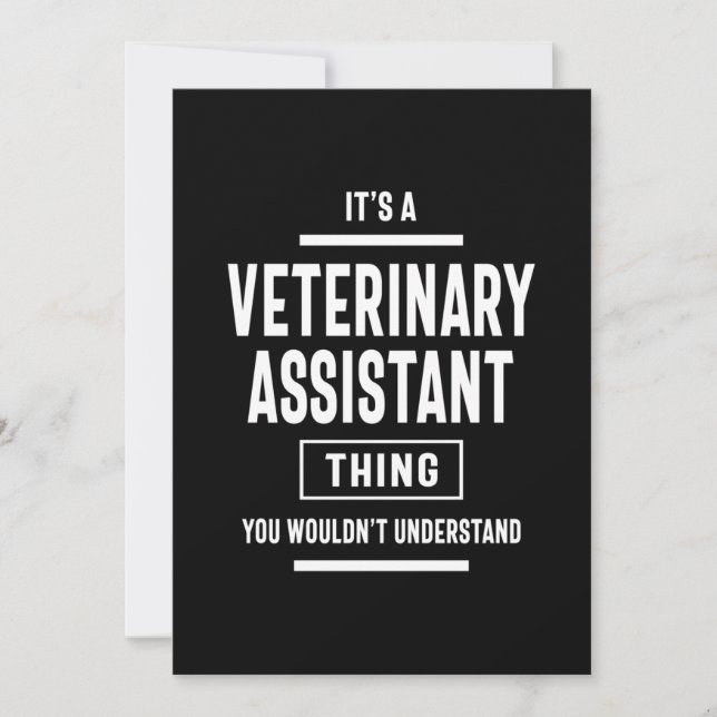 Tarjeta De Agradecimiento Oferta de cargo de ayudante veterinario (Anverso)