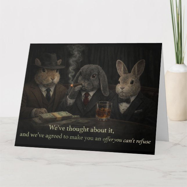 Tarjeta De Agradecimiento Offer you can't refuse (Anverso)