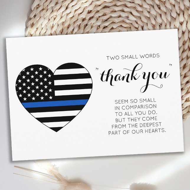 Tarjeta De Agradecimiento Oficial de Policía Corazón Bandera Americana Aplic (Subido por el creador)