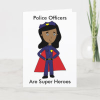 Oficial de policía Super Héroe negro personalista