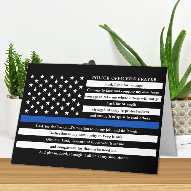 Tarjeta De Agradecimiento Oficiales de policía Oración Línea Azul (Subido por el creador)