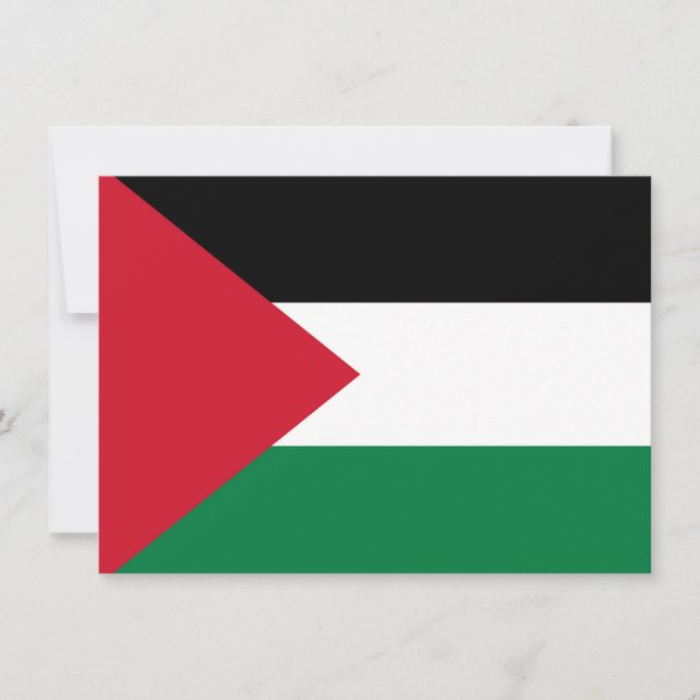 Tarjeta De Agradecimiento oficialmente el Estado de Palestina bandera nacion (Anverso)