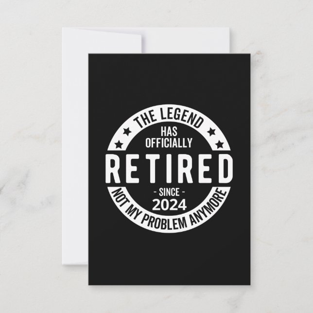 Tarjeta De Agradecimiento oficialmente retirado 2024 (Anverso)