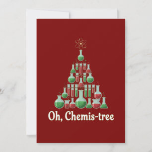 Tarjeta De Agradecimiento Oh Árbol Químico Ciencia Divertida Química Navidad